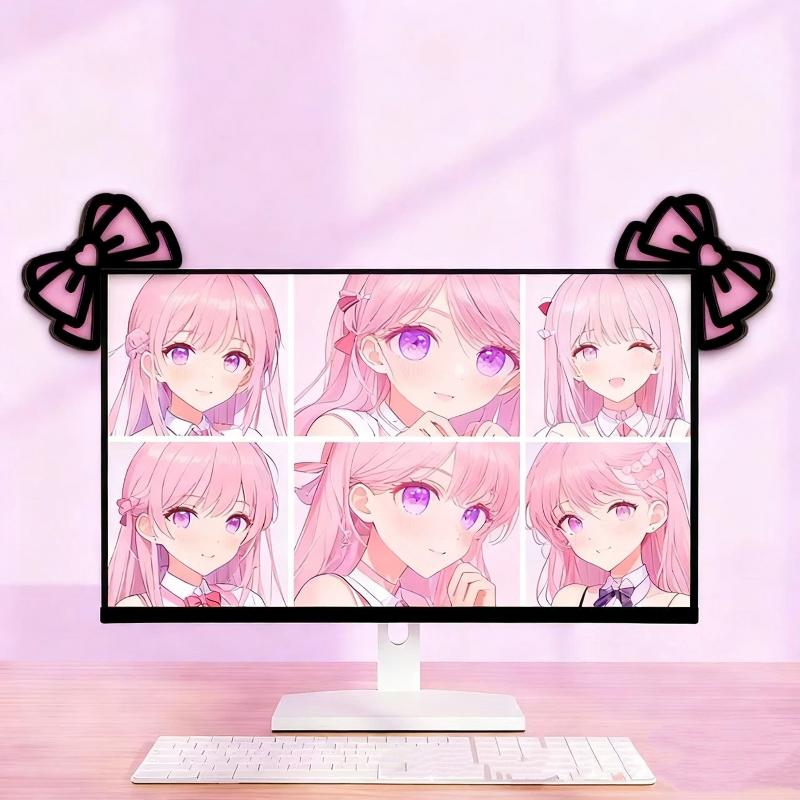 Gaming Accessories Cute - جديد 1/2 قطعة زينة شاشة كمبيوتر