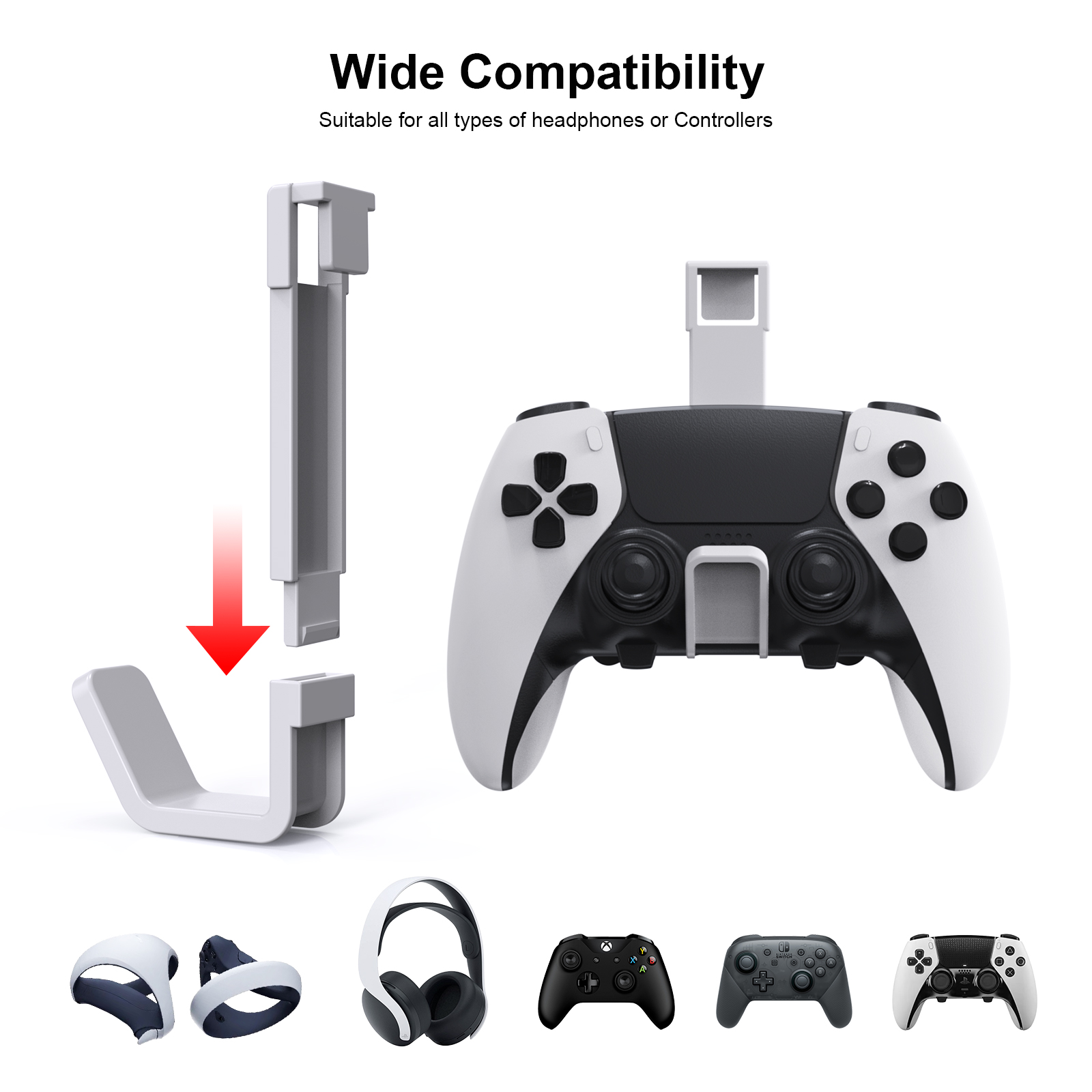 حامل جداري للتحكم وسماعات الرأ - مراجعة Gaming Accessories For Ps5 وسعره