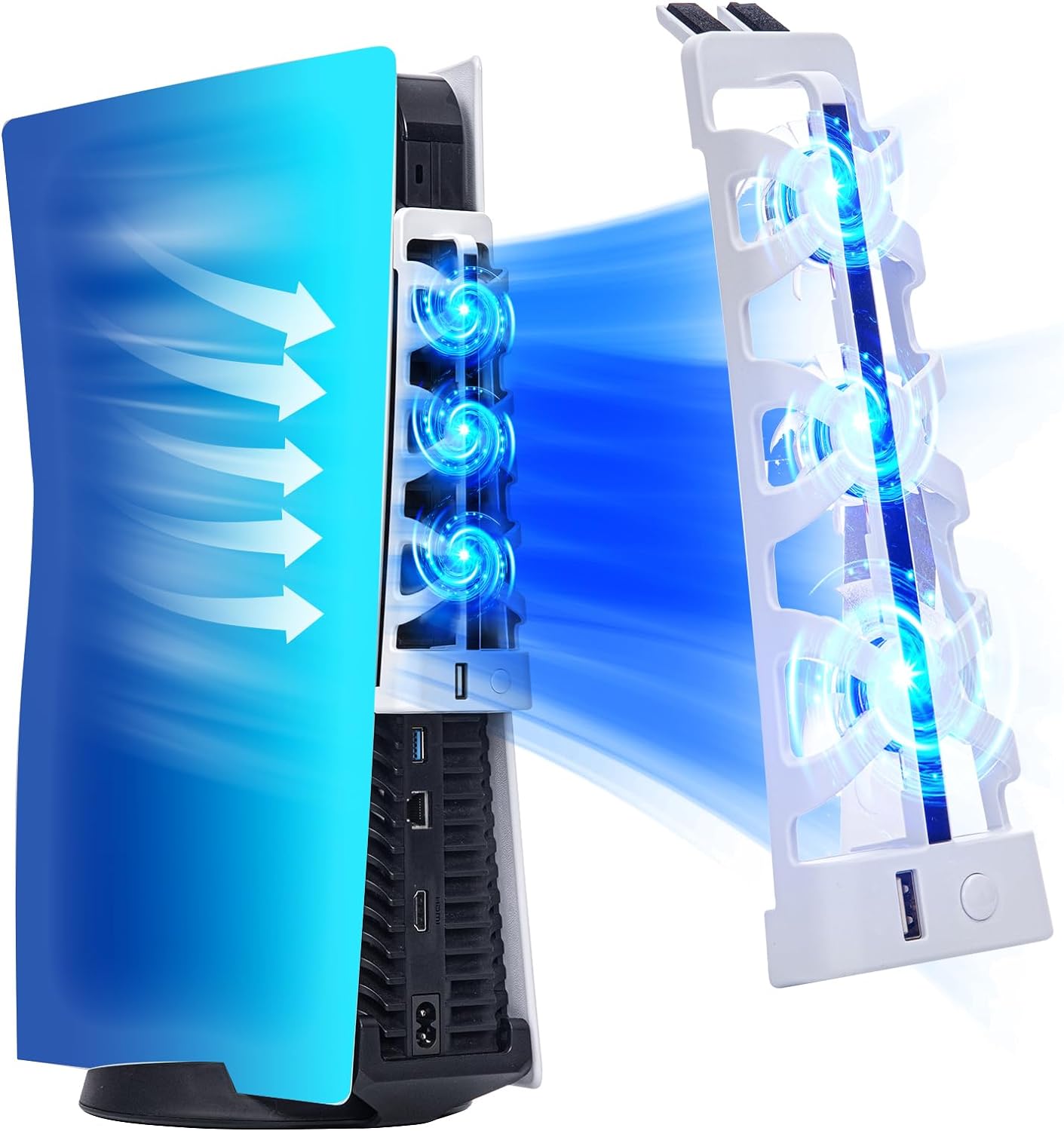 مروحة تبريد صامتة لجهاز PS5 مع - مراجعة Gaming Accessories For Ps5 وسعره